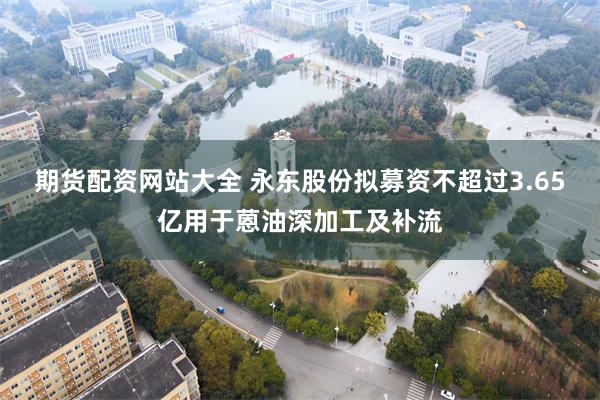 期货配资网站大全 永东股份拟募资不超过3.65亿用于蒽油深加工及补流