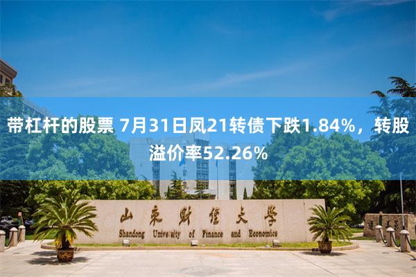 带杠杆的股票 7月31日凤21转债下跌1.84%，转股溢价率52.26%