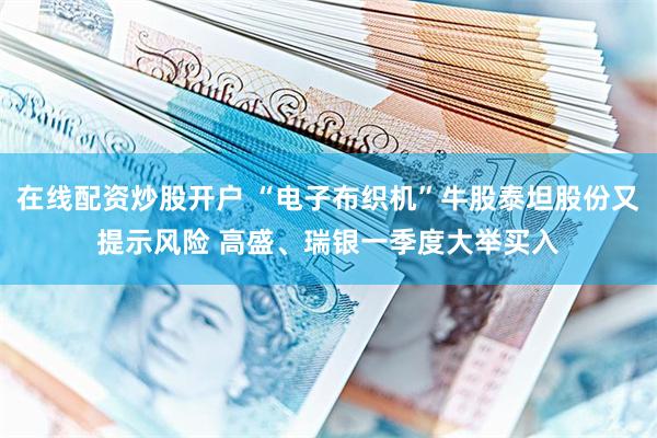 在线配资炒股开户 “电子布织机”牛股泰坦股份又提示风险 高盛、瑞银一季度大举买入