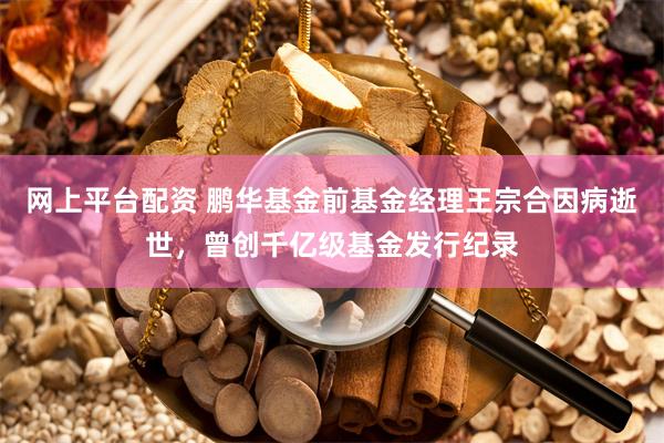 网上平台配资 鹏华基金前基金经理王宗合因病逝世，曾创千亿级基金发行纪录