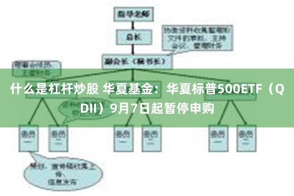 什么是杠杆炒股 华夏基金：华夏标普500ETF（QDII）9月7日起暂停申购
