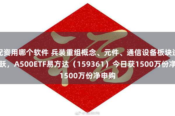 配资用哪个软件 兵装重组概念、元件、通信设备板块逆势活跃,A500ETF易方达(159361)今日获1500万份净申购