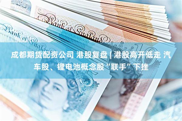 成都期货配资公司 港股复盘 | 港股高开低走 汽车股、锂电池概念股“联手”下挫