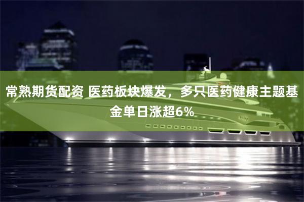 常熟期货配资 医药板块爆发，多只医药健康主题基金单日涨超6%