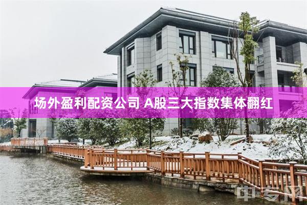 场外盈利配资公司 A股三大指数集体翻红
